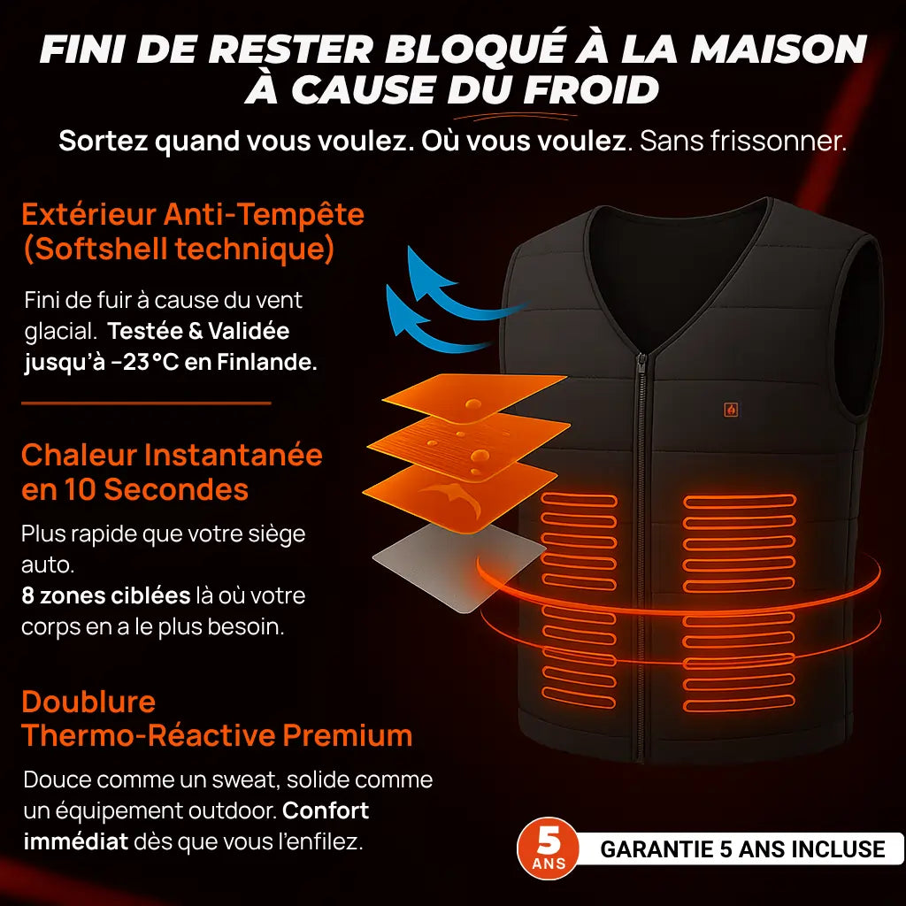 Heatcore WarmFit - Gilet chauffant sans manches Homme
