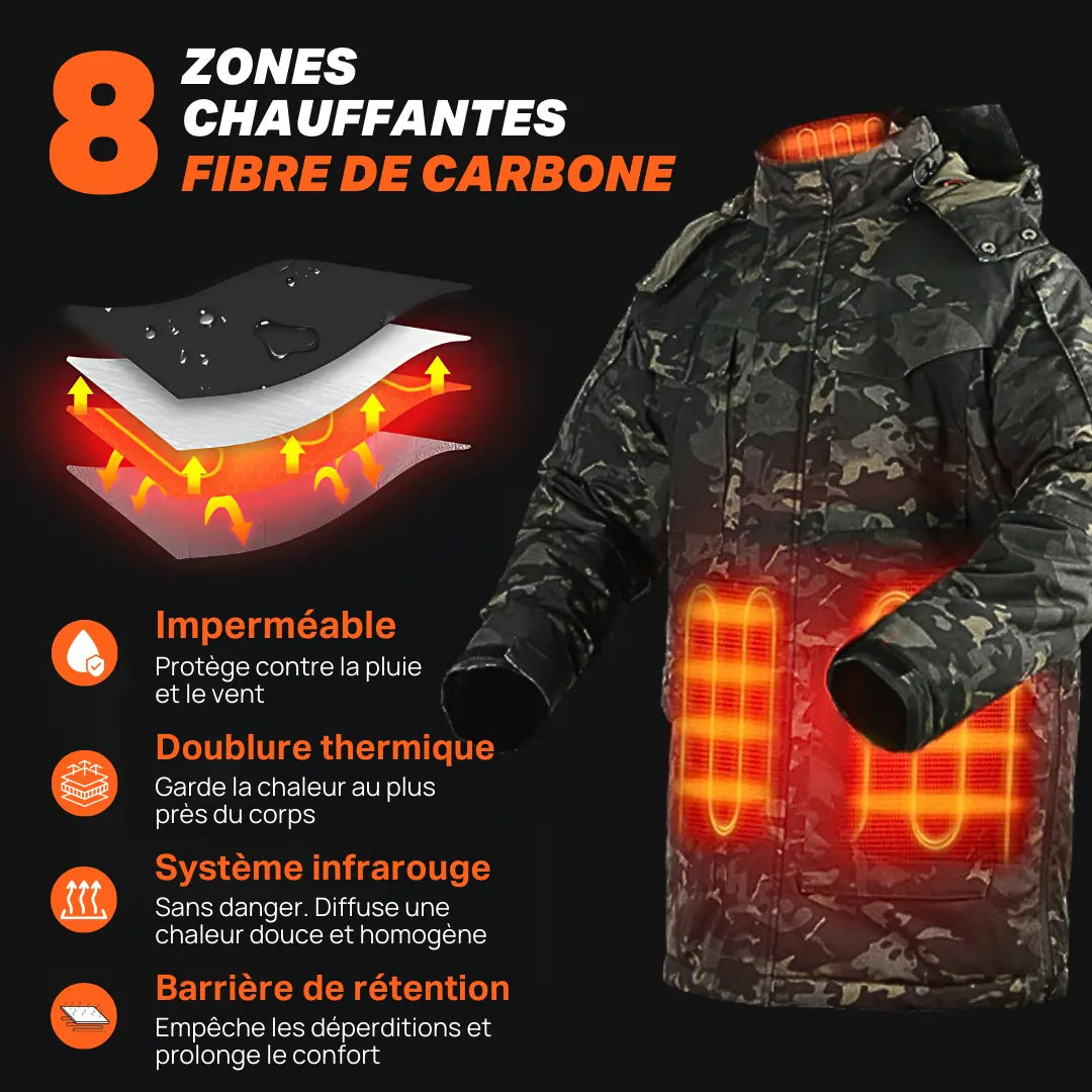 Heatcore™ Tactical 8 - Veste Chauffante Homme Camouflage