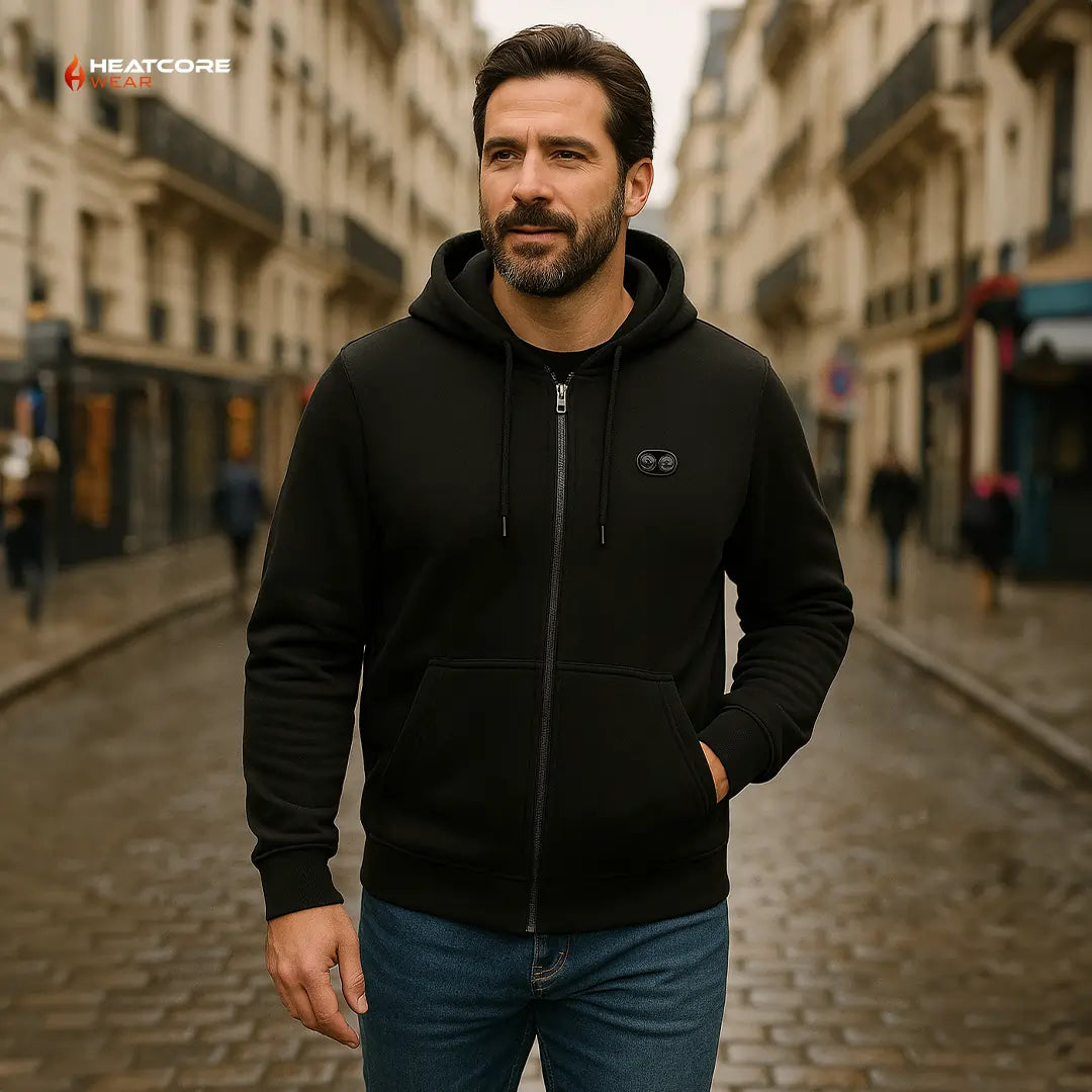 Heatcore™ Sweat T6 - Sweat Zippé Chauffant Homme