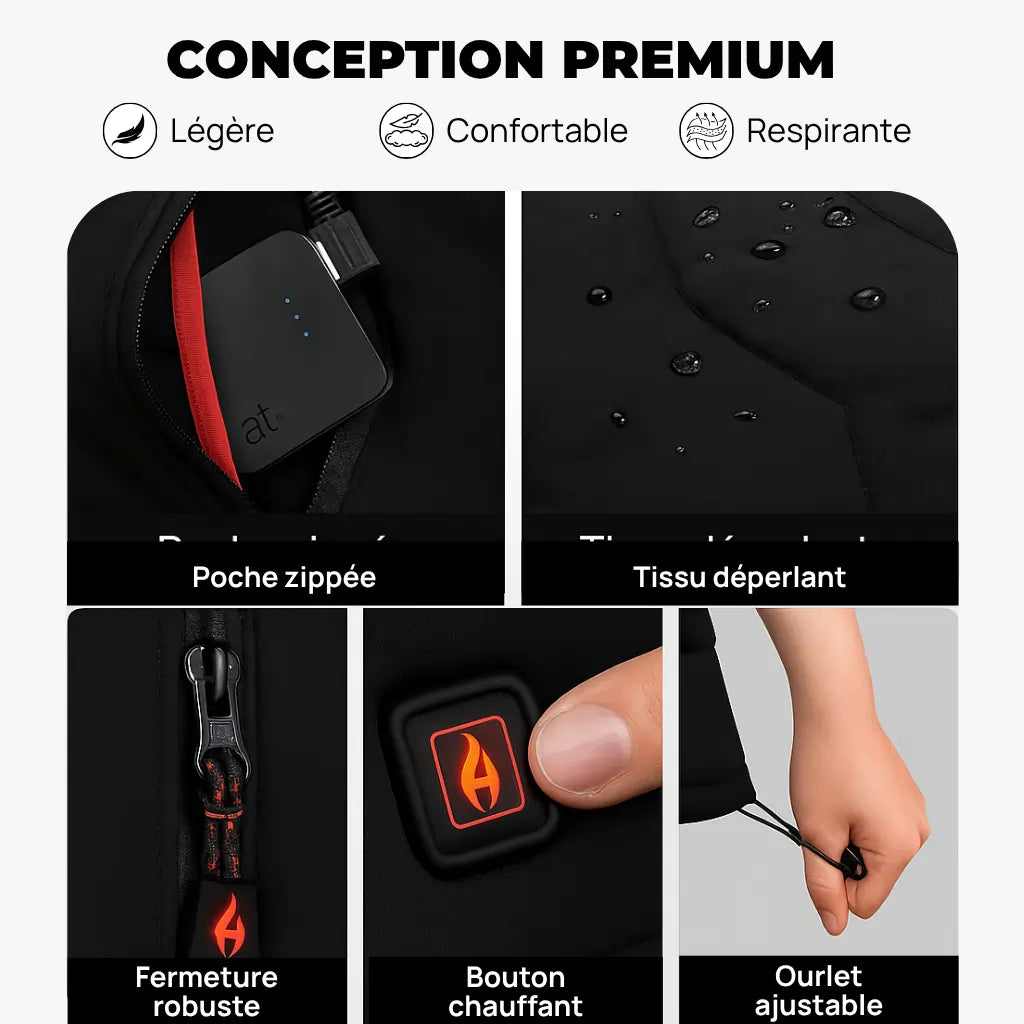 Heatcore™ Max 3 - Gilet Chauffant - Veste premium avec batterie