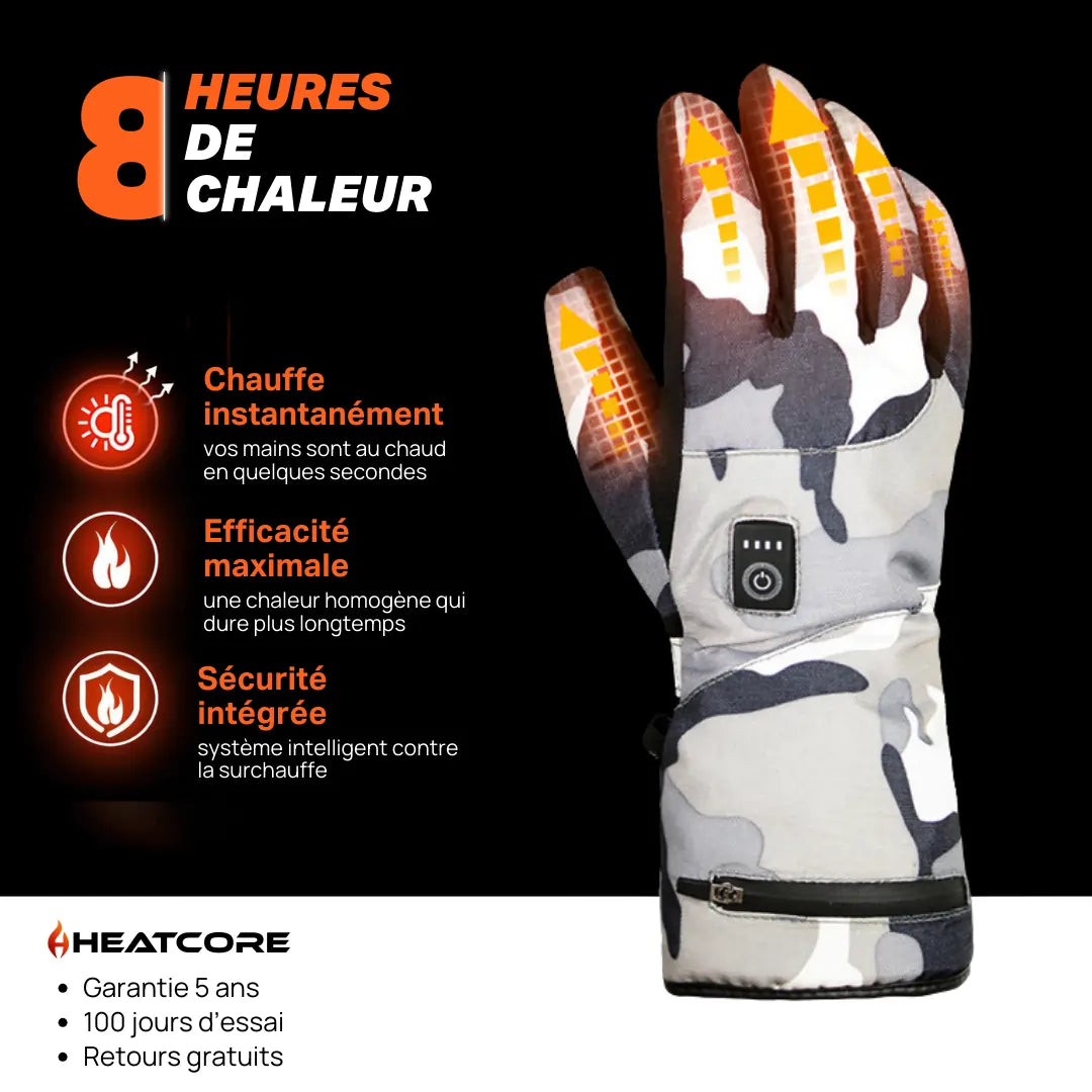 Heatcore™ Arctic Camo X5 – Gants Chauffants Camouflage
