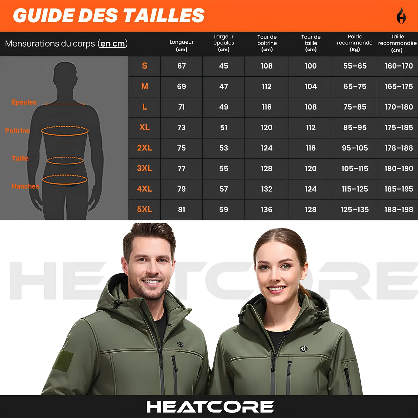 Heatcore™ Light K7 Softshell - Veste Chauffante manches longues Unisexe