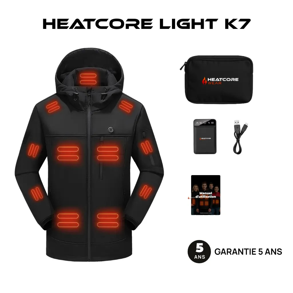 Heatcore™ Light K7 Softshell - Veste Chauffante manches longues Unisexe