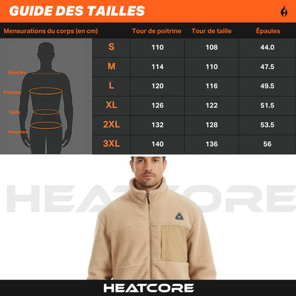 Heatcore™ POLAR XR8 - Veste chauffante polaire unisexe zippé