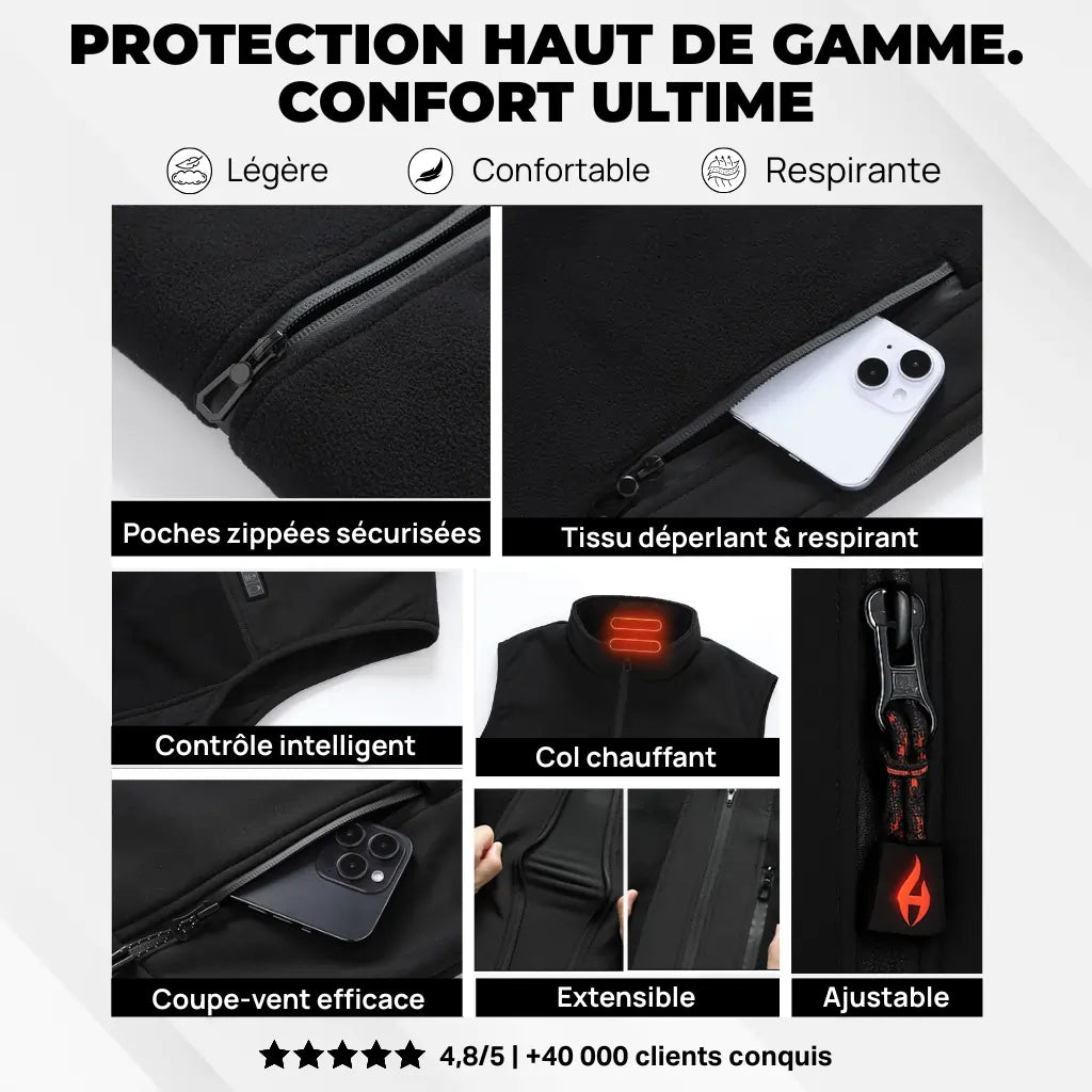 Heatcore™ Reverse 4 - Veste chauffante sans manches unisexe
