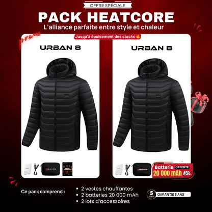Pack Urban 8 – 2 Vestes + Batteries Offertes