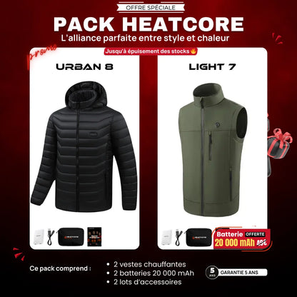 Pack Urban 8 – 2 Vestes + Batteries Offertes