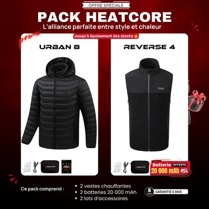 Pack Urban 8 – 2 Vestes + Batteries Offertes