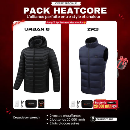 Pack Urban 8 – 2 Vestes + Batteries Offertes