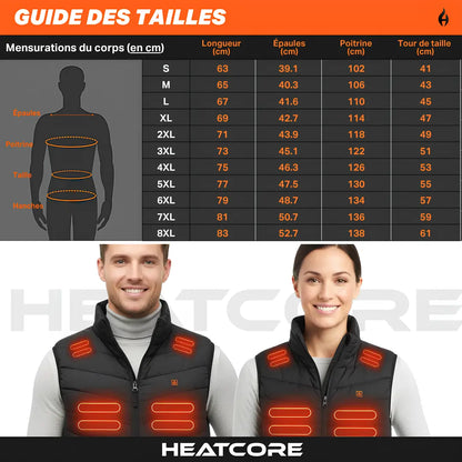 Heatcore™ Max 3 - Doudoune Gilet Chauffant - Veste premium avec batterie