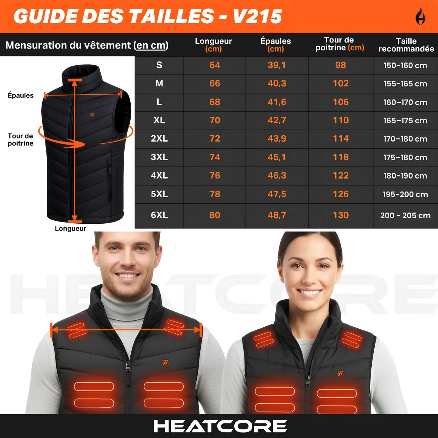 Heatcore™ V215 - Veste Chauffante sans manches Homme