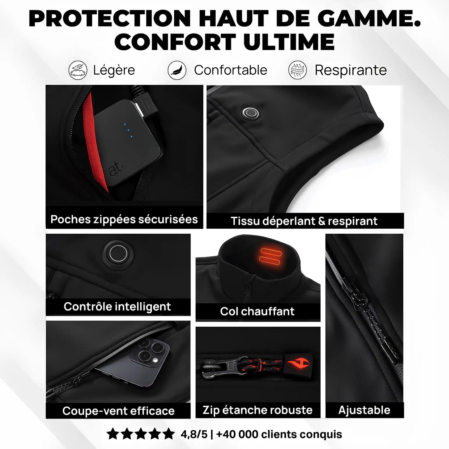 Heatcore™ Light 7 - Veste Chauffante sans manches Unisexe