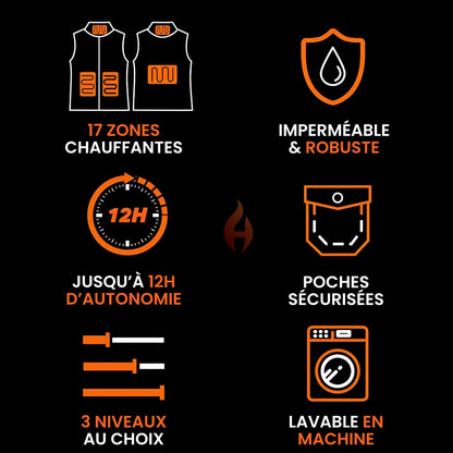 Heatcore™ Sweat T6 - Sweat Zippé Chauffant Homme